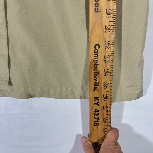 Boy Scouts of America Uniform Shirt Women's Short Sleeve Button Up Khaki Sz L - Picture 3 of 13